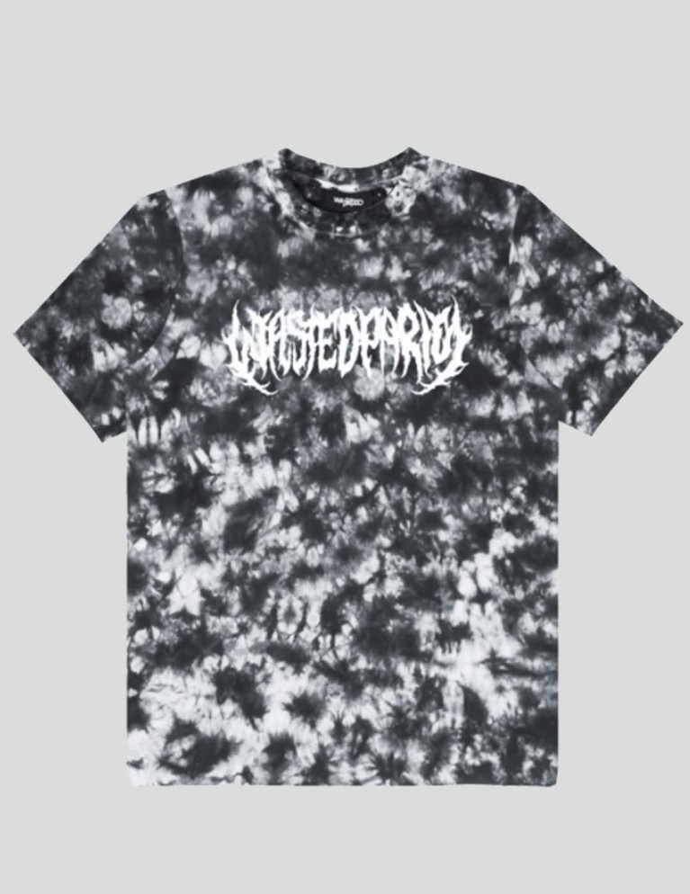 T-shirt WASTED PARIS marble dye nebula tee black